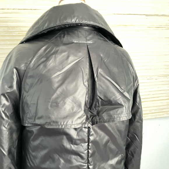 Martin Margiela black double breasted shiny trench coat size 6 - Picture 12 of 17